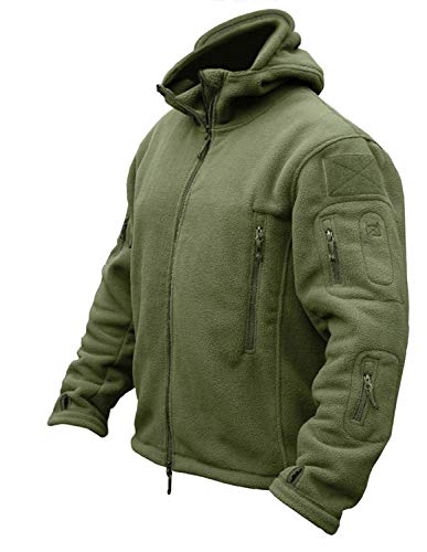 CRYSULLY Men Spring Long Sleeve Hunting Military Trekking Hiking Jackets Outwear Adventure Coat Army Green