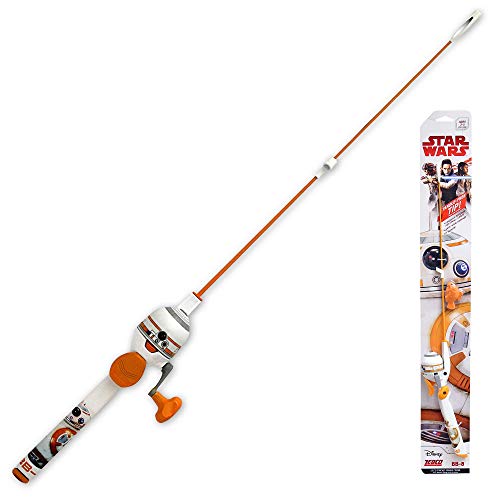 Zebco Star Wars BB8 Kids Spincast Reel and Floating Fishing Rod Combo, 30-Inch Rod