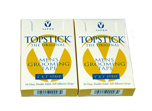 T150 2 Boxes Of 50 1x3' strips Topstick Toupee Tape 1' x 3' WIDE STRIPS