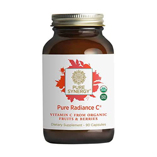 PURE SYNERGY Pure Radiance C | 90 Capsules | Certified Organic | Non-GMO | Vegan | 100% Natural Vitamin C with Organic Camu Camu Extract
