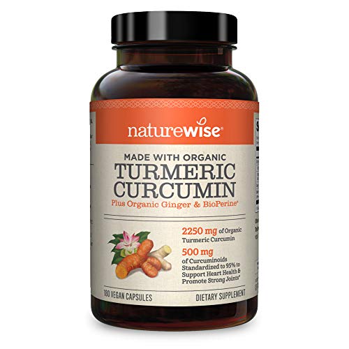 NatureWise Curcumin Turmeric 2250mg (2 Month Supply) 95 Curcuminoids with BioPerine Black Pepper Extract Advanced Absorption for Cardiovascular Health and Joint SupportVary (180 Count)
