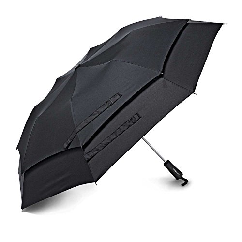 Samsonite Windguard Auto Open Umbrella, Black, One Size