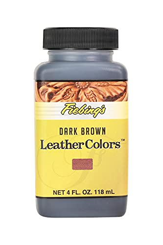 Fiebing's LeatherColors 4oz Dark Brown - Water based penetrating & permanent leather dye