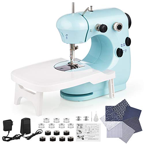 Woiworco Mini Electric Sewing Machine, Portable Lightweight Sewing Machine for Beginners, Double Speed Apply to Crafting DIY, Quick Repairs and Small Projects