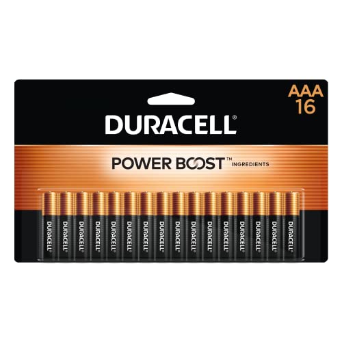 Duracell Coppertop AAA Batteries with Power Boost Ingredients, 16 Count Pack Triple A Battery with Long-lasting Power, Alkaline AAA Battery for Household and Office Devices