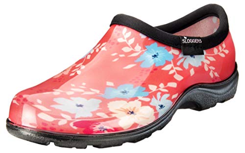 Sloggers 5120FFNCL09 Waterproof Comfort Shoe, 9, Coral Floral Fun Print