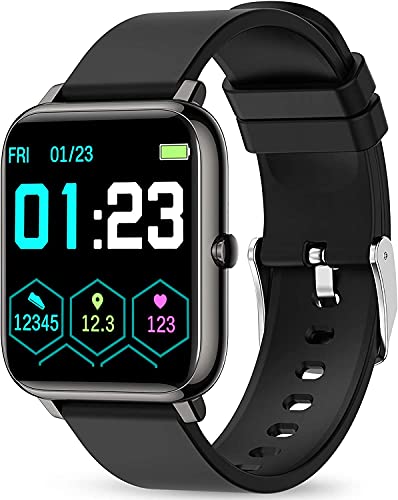 KALINCO Smart Watch, Fitness Tracker with Heart Rate Monitor, Blood Pressure, Blood Oxygen Tracking, 1.4 Inch Touch Screen Smartwatch Fitness Watch for Women Men Compatible with Android iOS