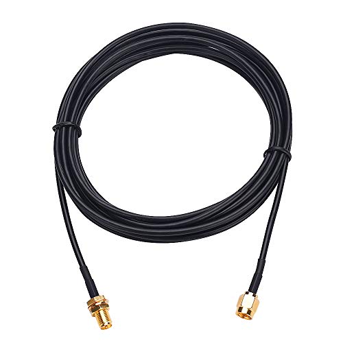 HIGHFINE WiFi Antenna Extension Cable with RP-SMA Male to RP-SMA Female Connector for Wireless LAN Router Bridge & Other External Antenna Equipment 3m/ 10FT