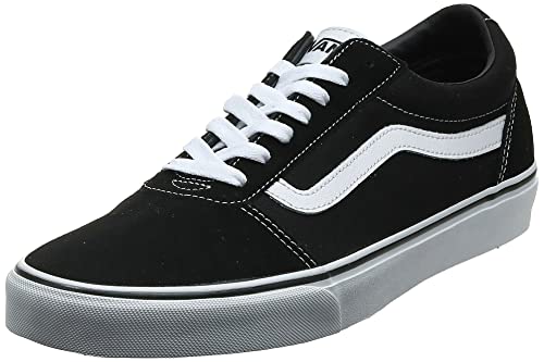 Vans Women’s Ward Suede/Canvas Low-Top Sneakers, Black ((Suede/Canvas) Black/White Iju), 8 UK