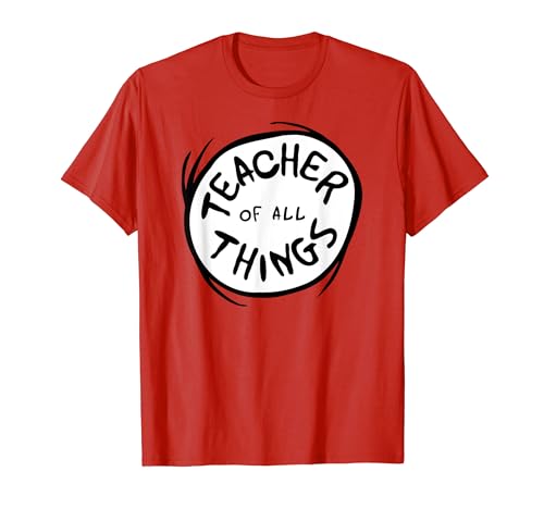 Dr. Seuss Teacher of all Things Emblem RED T-Shirt