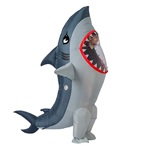 Spooktacular Creations Inflatable Costume Full Body Shark Air Blow-up Deluxe Halloween Costume - Adult Size