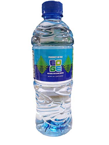 EDGE Natural Artesian Water - Fiji Pure Drinking Water - Natural Artesian Water From Fiji - Bottled Nature Water â€“ 20.28 Fl Oz, (Pack of 24)