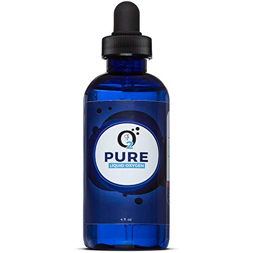 O2 Pure Liquid Oxygen Drops Concentrated Supplement to Boost Oxygen Energy for Increased Vitality, Endurance, and General Wellness (4 fl. oz)