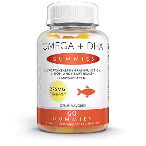 Burpless Fish Oil Gummies with Omega 3 6 & 9 Plus DHA for Kids & Adults - Brain, Memory, Focus, and Immunity Booster - Non-GMO, Gluten Free, Gelatin Free