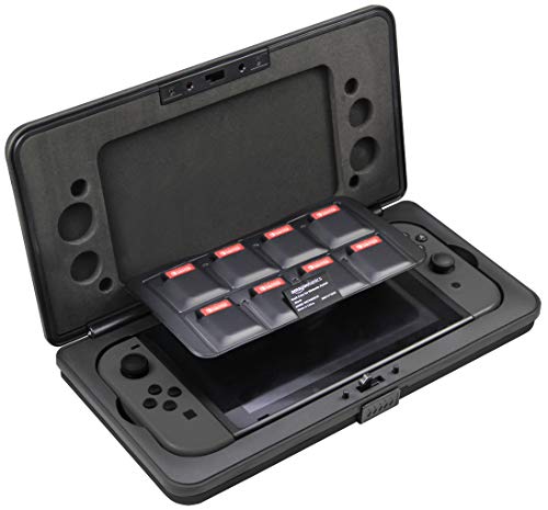 Amazon Basics Vault Case for Nintendo Switch, 10.5 x 5.4 x 1.8 inches, Black (Not compatible with Nintendo Switch OLED model)