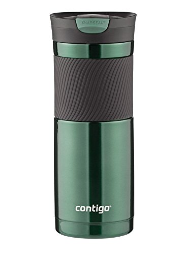 Contigo Byron Vacuum-Insulated Stainless Steel Travel Mug with Leak-Proof Lid, Reusable Coffee Cup or Water Bottle, BPA-Free, Keeps Drinks Hot or Cold for Hours, 20oz, Greyed Jade