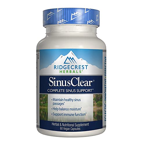 RidgeCrest Herbals SinusClear, Complete Sinus Support, 60 Vegetarian Capsules