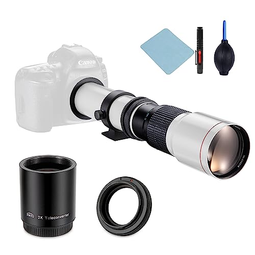 JINTU 500mm/1000mm f/8 Manual Telephoto Lens + T Adapter for Nikon D5600 D5500 D5300 D5200 D5100 D3500 D3400 D3X D3300 D3100 D3200 D7500 D7200 D7000 D7100 D750 D90 D850 Camera Lenses