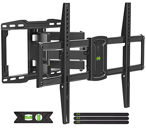USX MOUNT Full Motion TV Wall Mount for Most 37-75 inch TV, Swivel and Tilt TV Mount with Dual Articulating Arms, Wall Mount TV Bracket Up to 132lbs, VESA 600x400mm, 16' Wood Studs, XML019