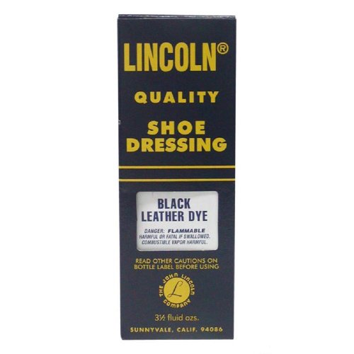 Lincoln Shoe Dressing Leather Dye (Black) 3.5 Fl Oz
