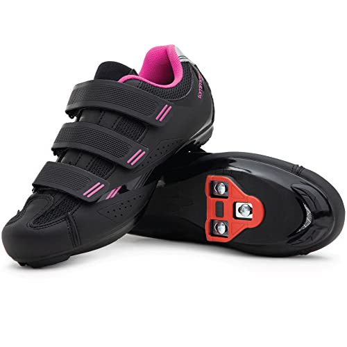 Tommaso Pista 100 Indoor Cycling Shoes for Women: Peloton Bike Compatbile with Pre-Installed Look Delta Cleats - Perfect for Spin Bike & Road Bike Use - Peleton Shoes Indoor Bike Shoe - Pink Delta 41