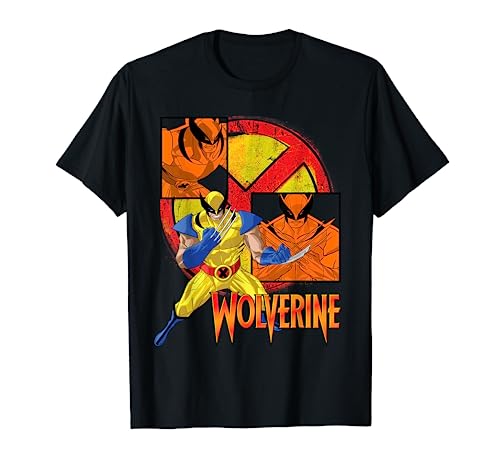 Marvel X-Men Wolverine Collage Panel Logo T-Shirt