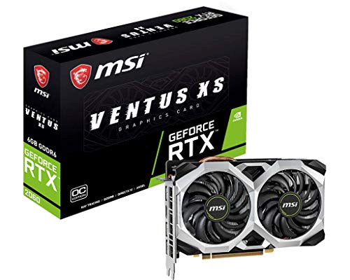 MSI Gaming GeForce RTX 2060 6GB GDRR6 192-bit HDMI/DP Ray Tracing Turing Architecture VR Ready Graphics Card (RTX 2060 VENTUS XS 6G OC)