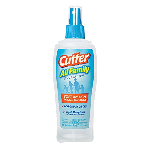 Cutter All Family Insect Repellent, Mosquito Repellent, Repels Ticks, Gnats, Fleas and More, 7% DEET (Pump Spray) 6 Ounce