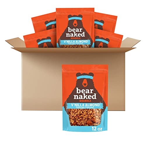 Bear Naked Granola Cereal, Vegan, Breakfast Snacks, V'Nilla Almond (6 Bags)