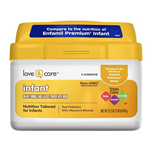 Love & Care Gentle Baby Formula Milk-Based Powder with Iron, 22.2 Ounce