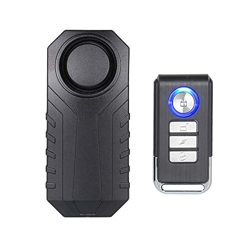 Mengshen Bicycle Alarm, Wireless Anti-Theft Burglar Security Alarm for Bike Motorcycle Car Vehicles Door Window, 113db Super Loud and Waterproof (Remote Control Included)