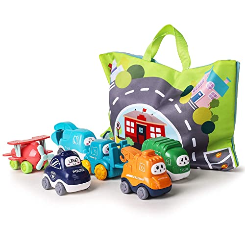 ALASOU Baby Truck Car Toys with Playmat/Storage Bag|1st Birthday Gifts for Toddler Toys Age 1-2|Baby Toys for 1 2 3 Year Old Boy|1 2 Year Old Boy Birthday Gift for Infant Toddlers