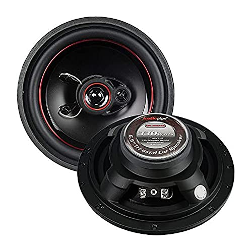 AudioPipe CSL-1623AR 6.5 Inch 330 Watts Max Power Tri Axial Car Audio Speaker Pair with 4 Ohm Impedance and 70 to 21kHz Frequency Range