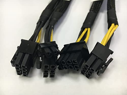 TheCoolCube GPU VGA PCI-e 8pins Female to Dual 8pins (6+2) Male PCI-E Power Extension Cable (20cm) (4pcs)