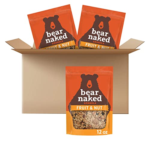 Bear Naked Granola Cereal, Vegetarian, Breakfast Snacks, Fruit and Nut (3 Bags)