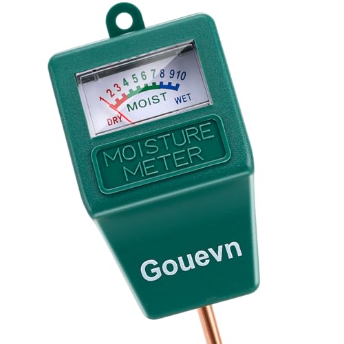 Gouevn Soil Moisture Meter, Plant Moisture Meter Indoor & Outdoor, Hygrometer Moisture Sensor Soil Test Kit Plant Water Meter for Garden, Farm, Lawn (No Battery Needed)