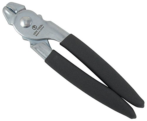 ION TOOL Hog Ring Pliers, Steel with Cushion Non-Slip Grips - For Upholstery, Sausage, Bagging, Bungee Cords, & Fencing