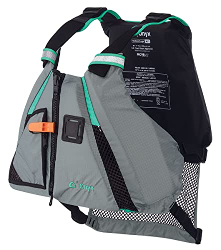 Onyx MoveVent Dynamic Paddle Sports Life Vest, Aqua, M/L