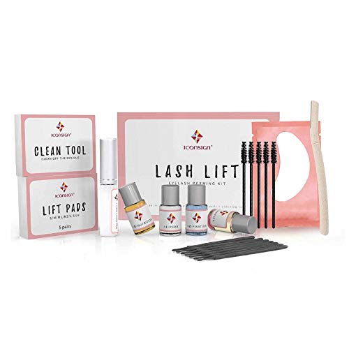 ICONSIGN Lash Lift - Brow Lamination Kit - DIY For At Home Eyelash And Eyebrow Perm - Improved Glue With This Upgraded Version Kit - Includes Eyebrow Razor and Lash and Brow Micro Brushes