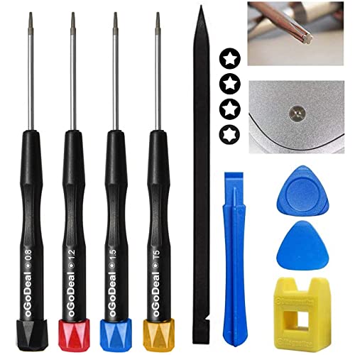 oGoDeal P2 P5 P6 Pentalobe Screwdriver, 5-Point Star, 0.8 mm, 1.2 mm and 1.5 mm, T5 Trox, Screwdriver for Apple, iPhone, Macbook Pro & Air and Retina and Repair Tool
