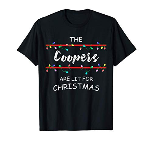 The Coopers are lit fo rChristmas -family Christmas design T-Shirt
