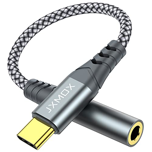 JXMOX USB Type C to 3.5mm Female Headphone us/15 Pro Max, S24 S23 SJack Adapter,USB C to Aux Audio Dongle Cable Cord Compatible with15 Pl22 S21 Ultra