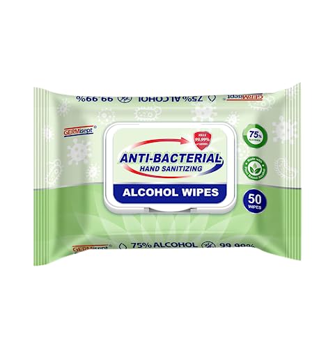 Advanced 75% Alcohol Antiseptic Hand Sanitizer Multipurpose Wipes ((50 Count x 1 Pack = 50 Wipes))