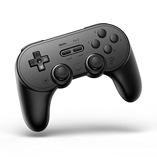 8Bitdo Pro 2 Bluetooth Controller for Switch/Switch OLED, PC, macOS, Android, Steam & Raspberry Pi (Black Edition) - Nintendo Switch