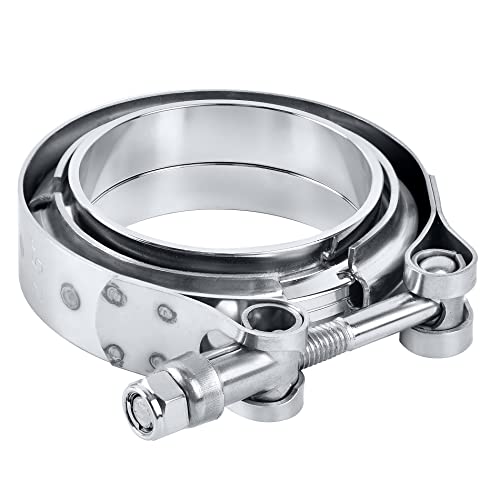 EVIL ENERGY 2.5 Inch V Band Clamp with Flange Male Female Stainless Steel