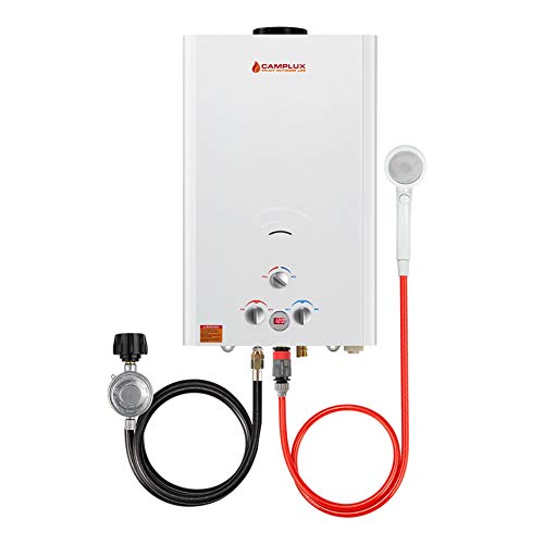 Camplux 16L Outdoor 4.22 GPM Digital Display Propane Gas Tankless Water Heater