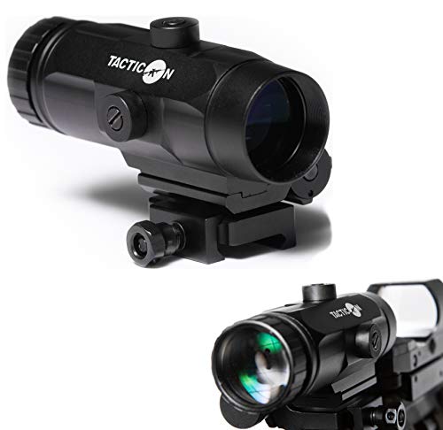 Tacticon Falcon V1 3X Red Dot Magnifier | Combat Veteran Owned Company | Flip to Side Mount for Picatinny Rail and 2.5 inches of Eye Relief | Cross Compatible with Red Dot Sights