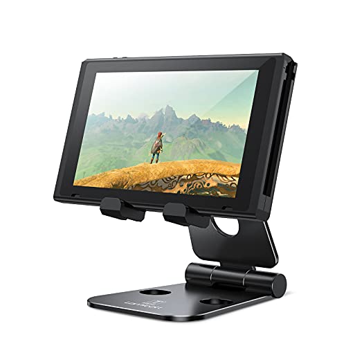 Lamicall Adjustable Phone Tablet Stand, Playstand for Switch, Foldable Desk Holder Dock, Compatible with iPad Mini, 9.7'' iPad Pro Air, Phone 12 Mini 11 Pro Xs Xs Max Xr X 8 7 6 6s Plus SE (4-10'')
