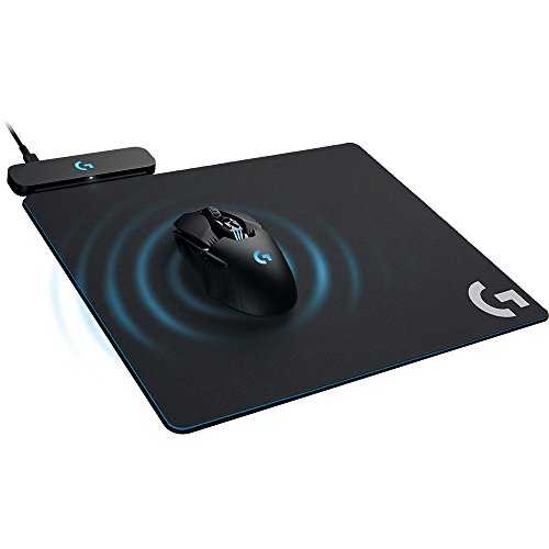 Logitech G Powerplay Wireless Charging System for G502 Lightspeed, G703, G903 Lightspeed and PRO Gaming Mice, Cloth or Hard Mouse Pad - Black