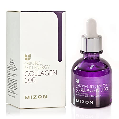 MIZON Collagen Line, Collagen 100, Collagen Ampoule, Skin Energy, Facial Care, Moisturizing, Skin Elasticity, Lifting Formula (30 ml 1.01 fl oz)